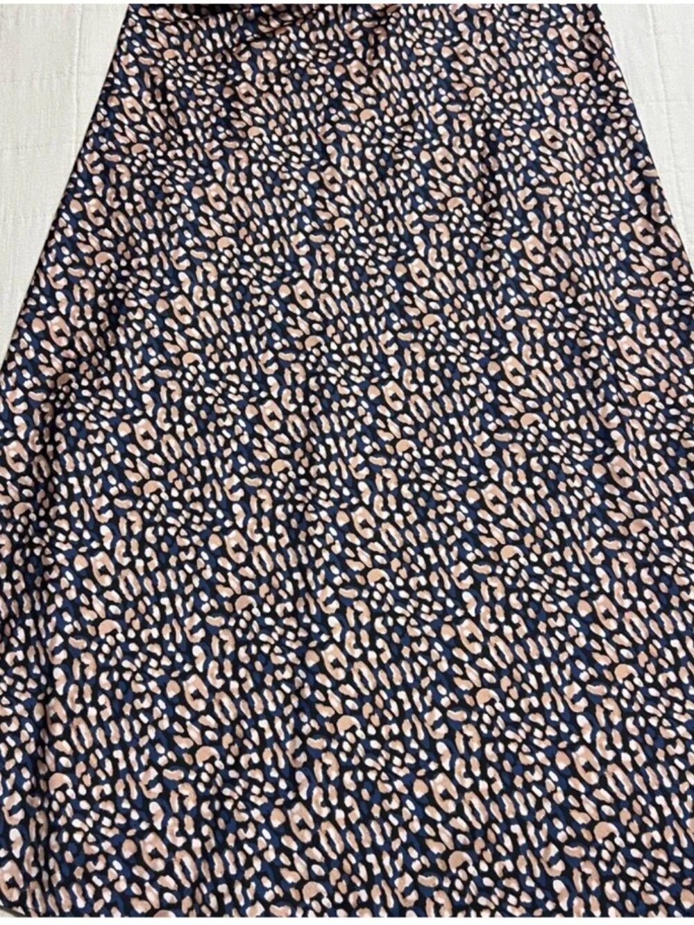 J.Crew satin leopard print pull-on midi skirt in pink and blue